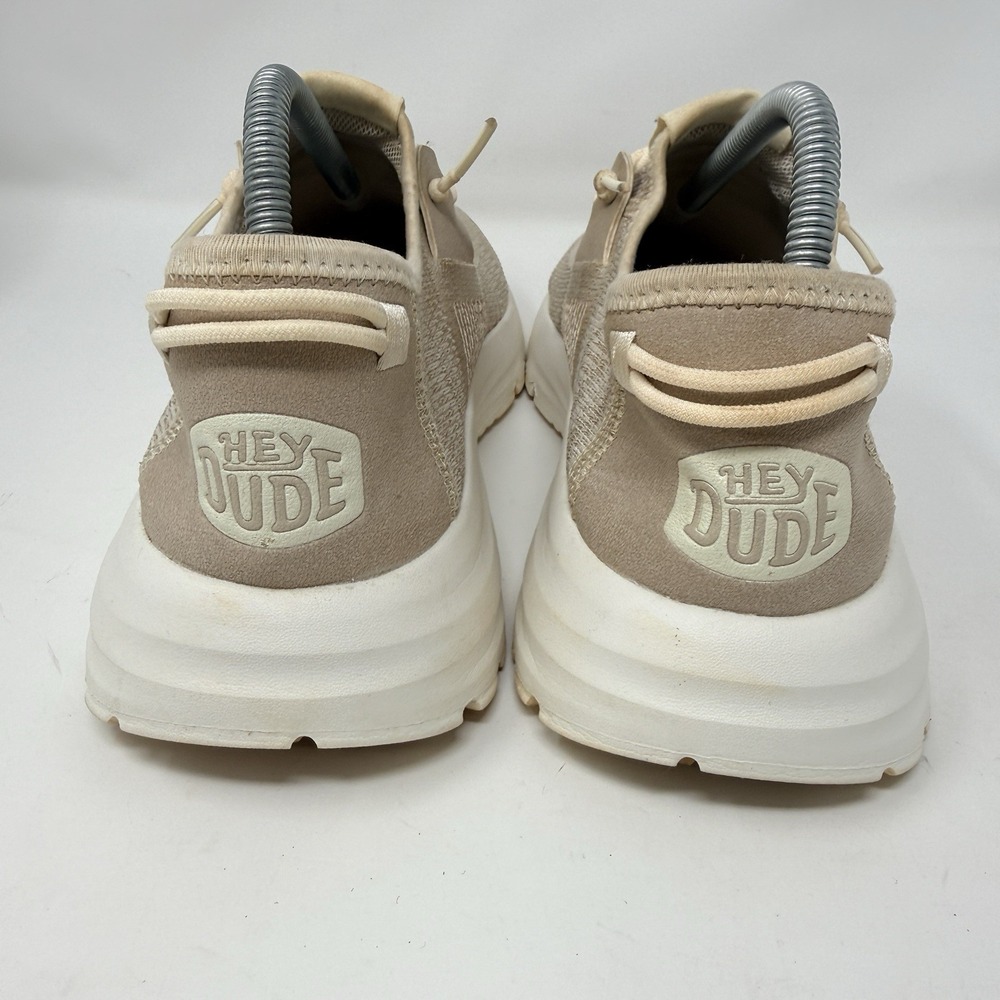 Hey Dude Sirocco Stretch Sox Womens 10 Neutral Beige Knit Slip On Sneakers 40148 - Picture 5 of 10